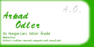 arpad odler business card